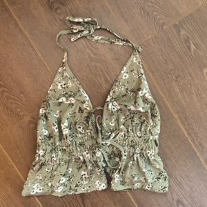 NWT Garage Floral Halter Top